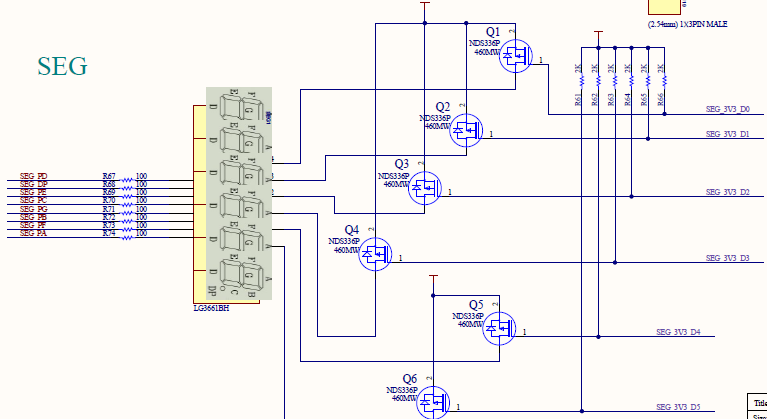Common anode segment decoder schematics
